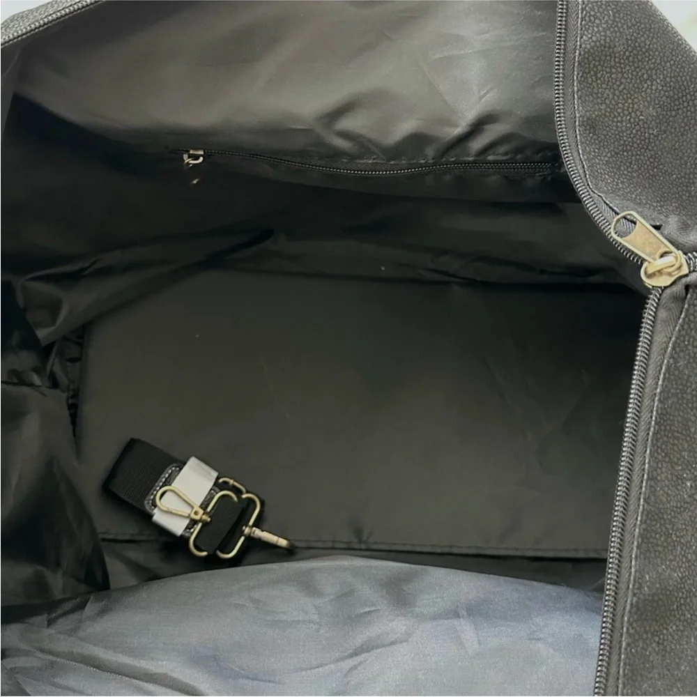 BENOSS MILAN CHIC BLACK TRAVEL TOTE WEEKENDER. - Picture 4 of 5